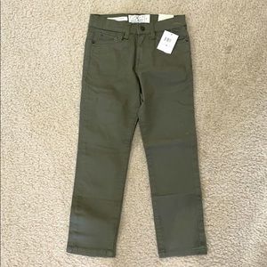 Lucky Brand Boys Dust Olive 5 pocket twill pants